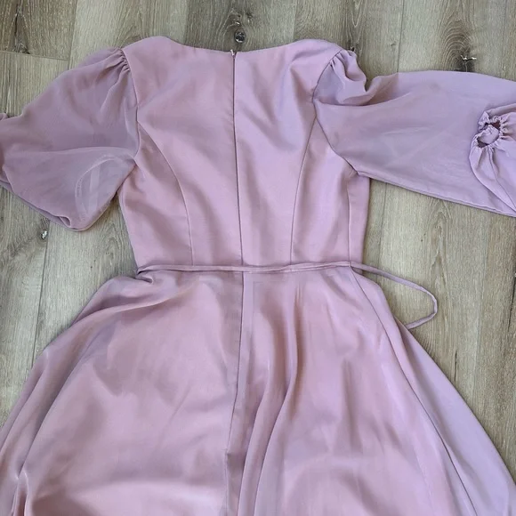 JJ’s House dusty rose pink formal front slit Maxi Dress 8 - Picture 3 of 10